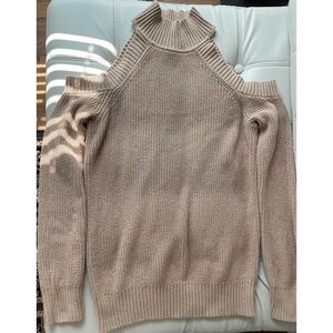 INC turtleneck sweater with cutout shoulders, M